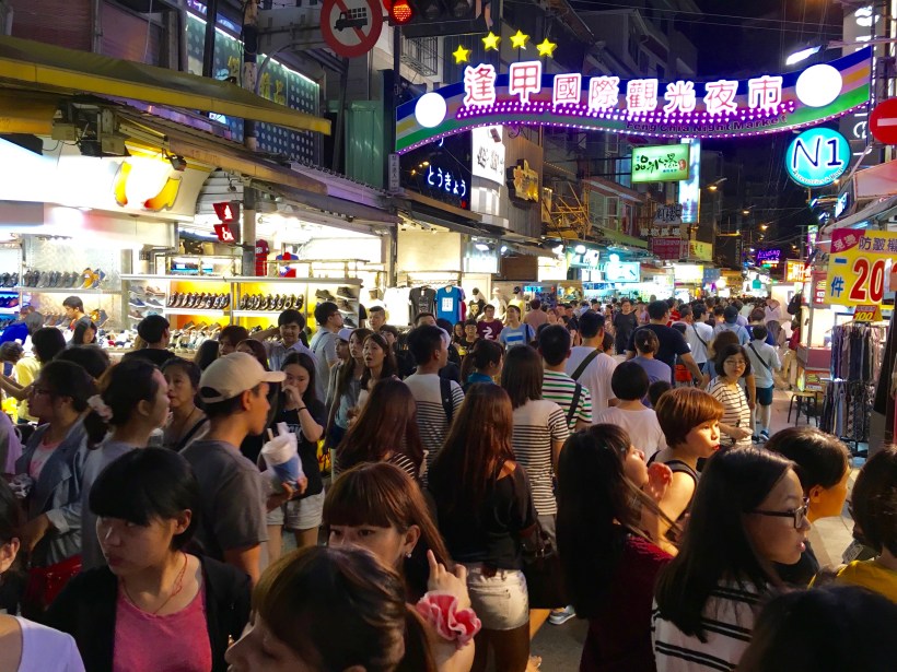 Lowkey Taichung night market, source of grilled mochi, stinky tofu, and more. 